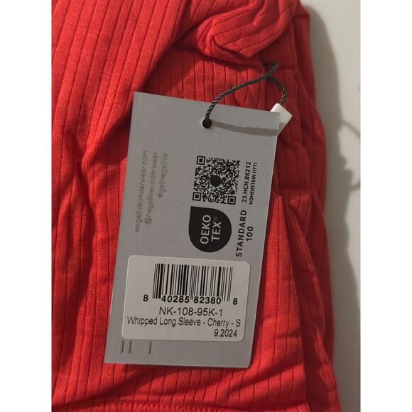 Negative Underwear Whipped Longe Sleeve In Cherry Size Small Brand New! - Picture 4 of 7